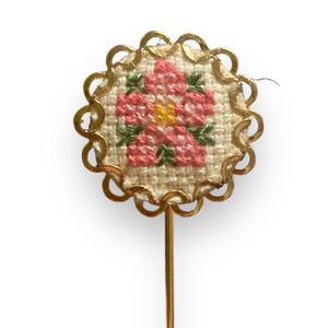 Vintage embroidered pin